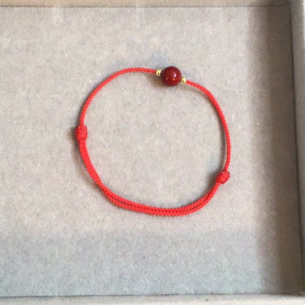 Red String Lucky Bracelet Cinnabar